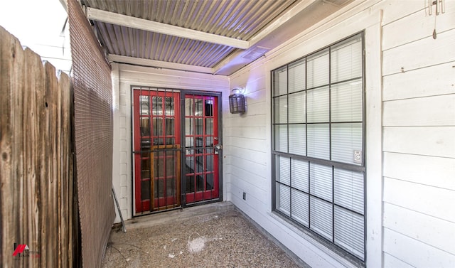 view of doorway to property