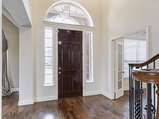 entryway featuring dark hardwood / wood-style flooring