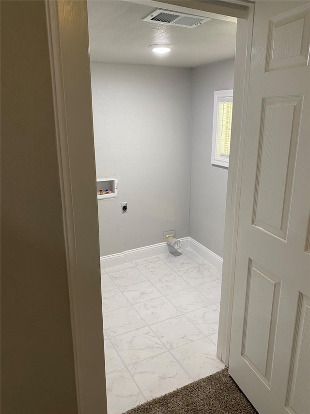 laundry area featuring electric dryer hookup and hookup for a washing machine