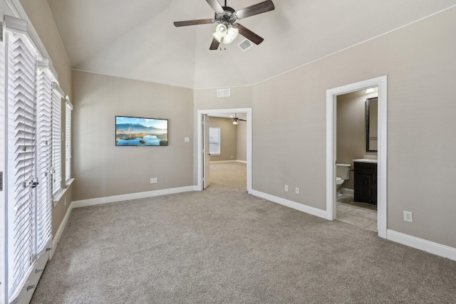 1776 Halifax St, Roanoke, TX 76262 - unfurnished bedroom featuring multiple windows, carpet floors, high vaulted ceiling, and baseboards