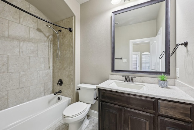 1776 Halifax St, Roanoke, TX 76262 - full bathroom with vanity, toilet, shower / bathtub combination, and a textured wall
