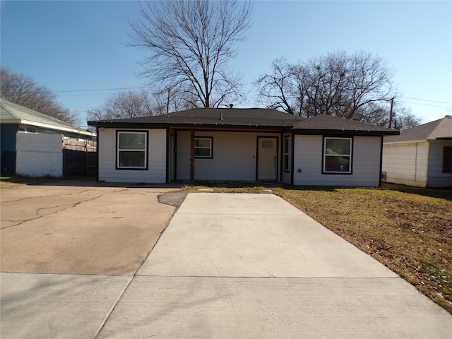 view of ranch-style home