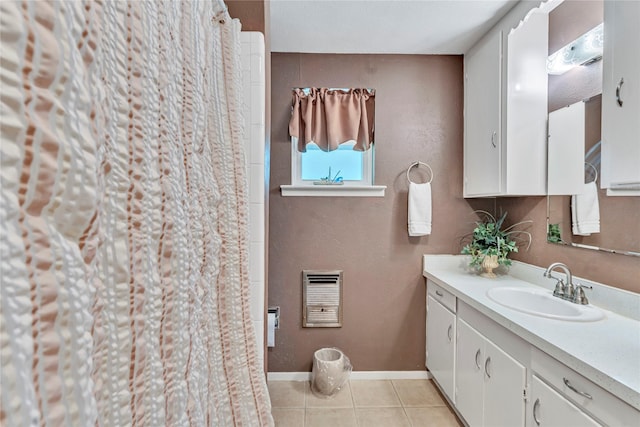 bathroom featuring vanity and tile patterned floors