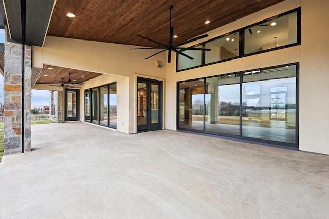 view of patio / terrace featuring ceiling fan