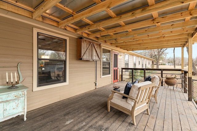 view of wooden terrace