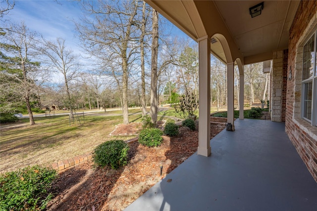 view of patio / terrace featuring covered porch