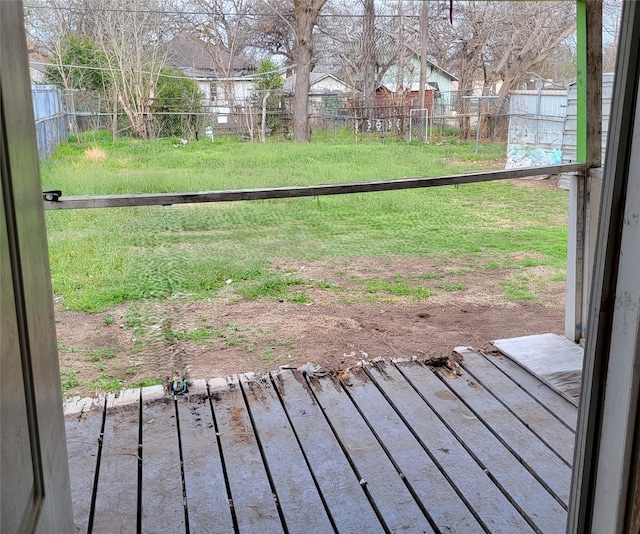 1308 Harrington Ave, Fort Worth, TX 76164 - view of yard with a deck and a residential view