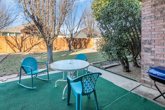 view of patio / terrace featuring area for grilling