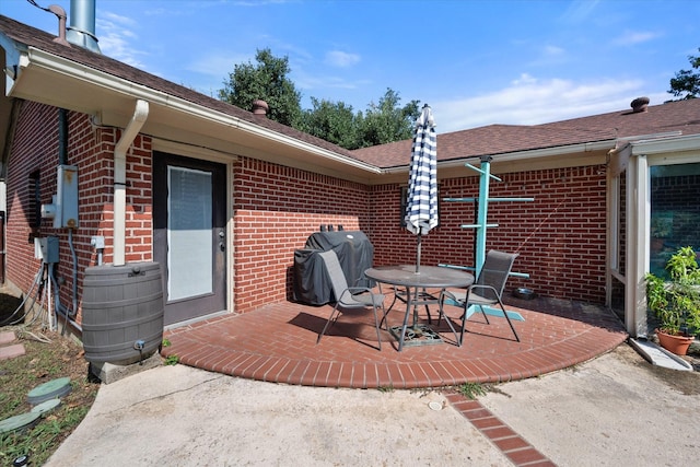 view of patio with grilling area