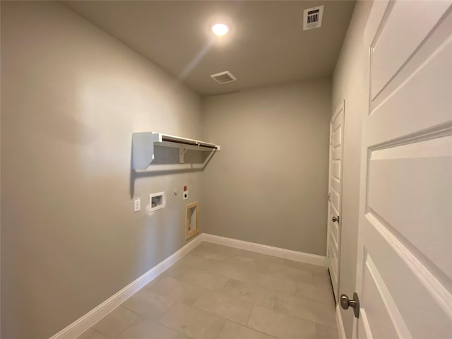 laundry room featuring hookup for a washing machine, gas dryer hookup, and electric dryer hookup