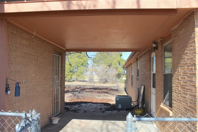 view of patio featuring cooling unit