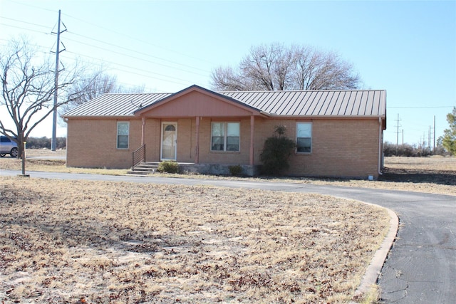 view of ranch-style house