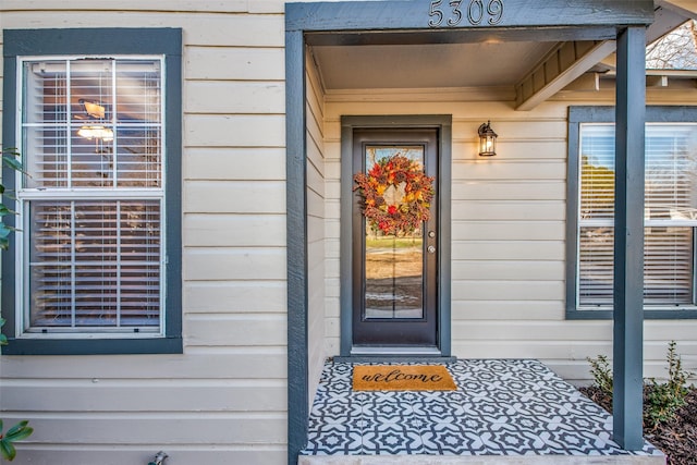 view of doorway to property