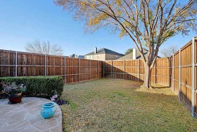 view of yard with a patio