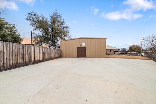 view of patio / terrace featuring basketball court