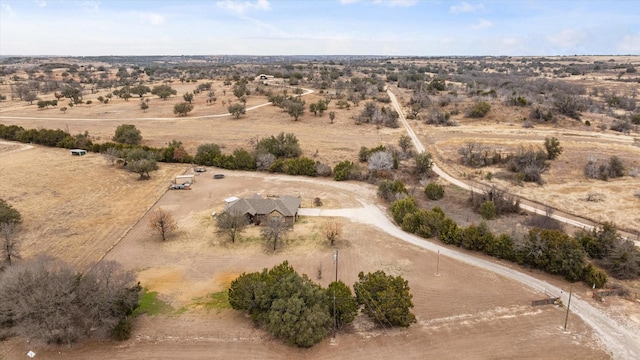 aerial view featuring a rural view