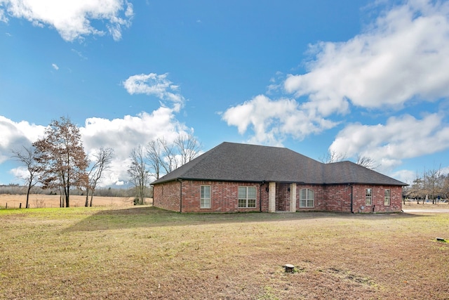 exterior space with a lawn