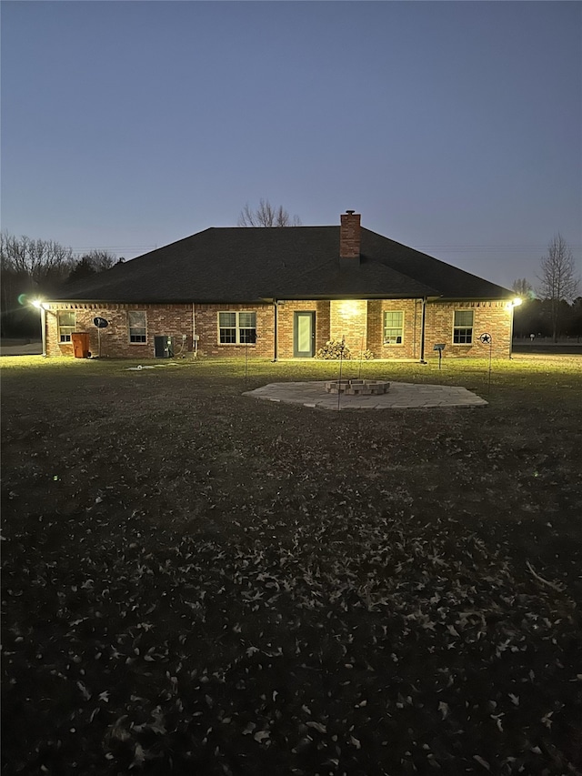 view of front facade with a patio area