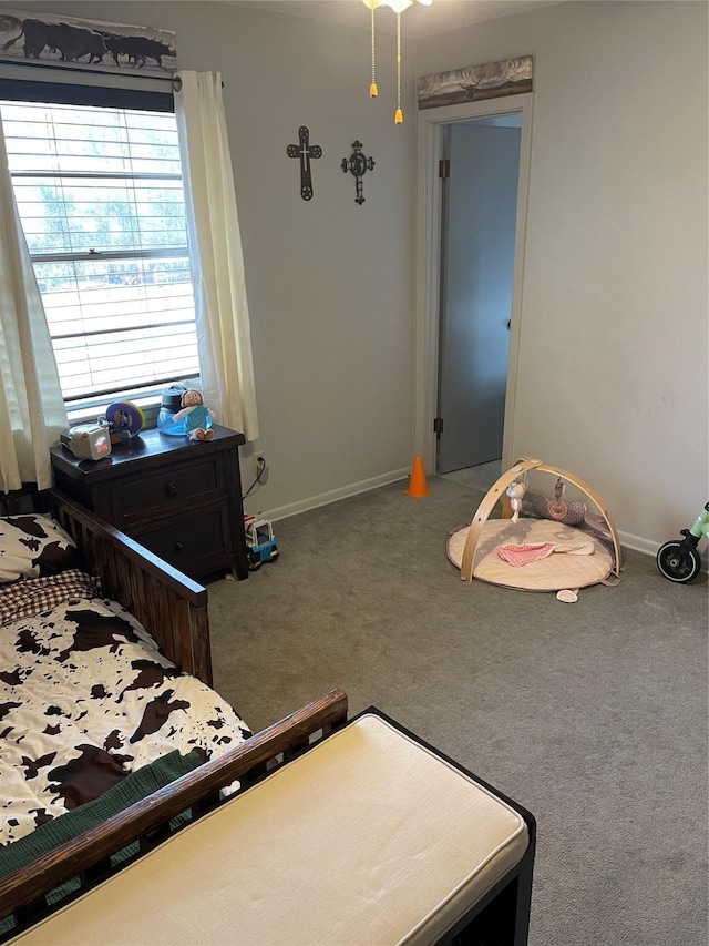 view of carpeted bedroom