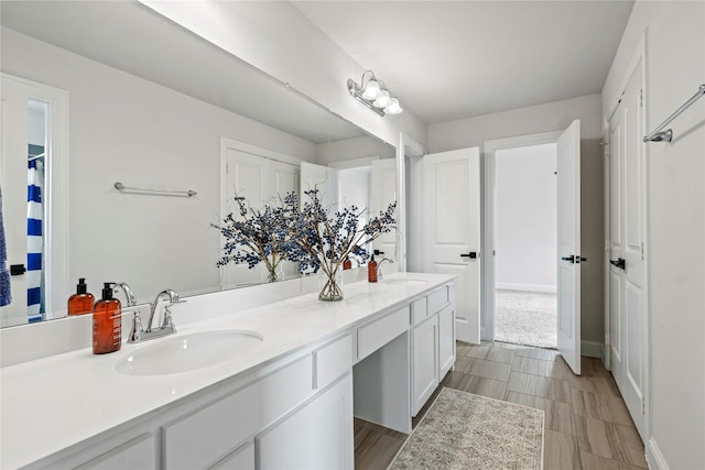 bathroom with vanity