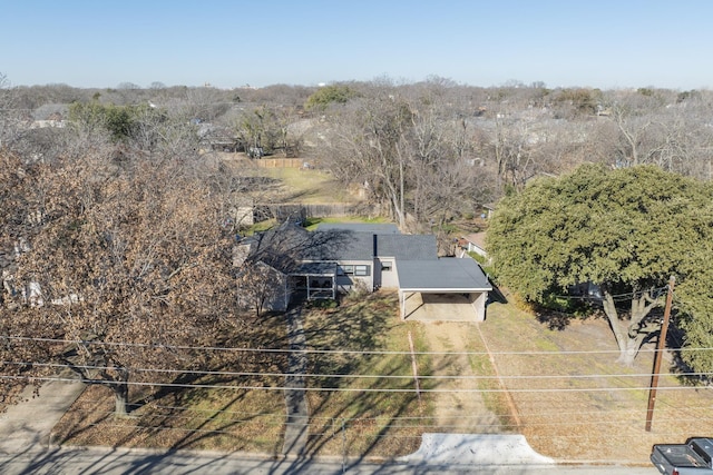 bird's eye view with a rural view