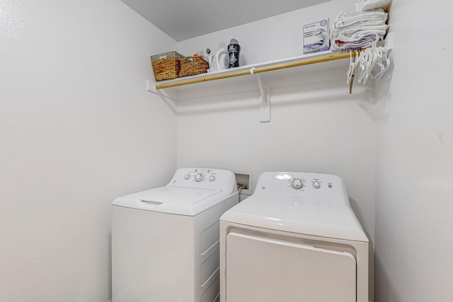 laundry area featuring separate washer and dryer