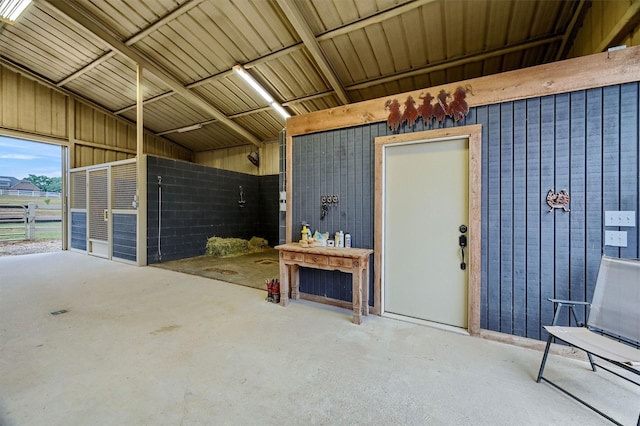 view of patio / terrace featuring an outbuilding