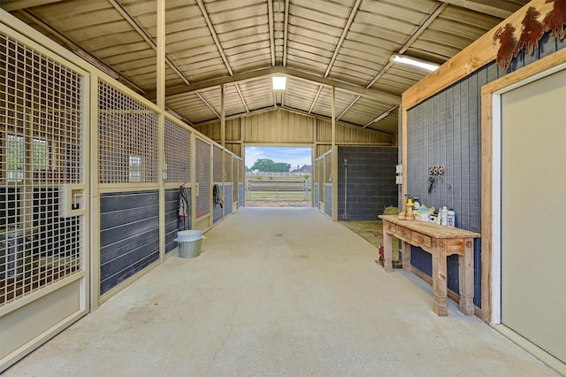 view of horse barn