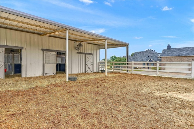 view of horse barn