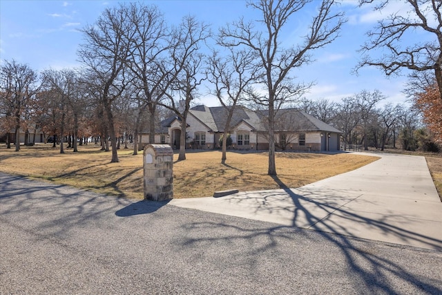 view of single story home