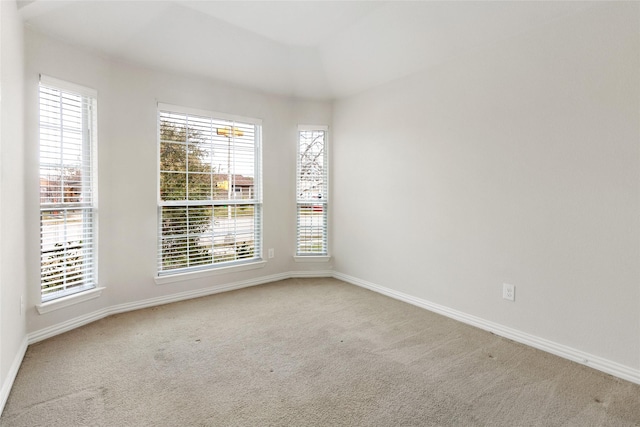 empty room with a healthy amount of sunlight and light colored carpet