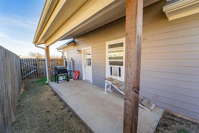 view of patio with grilling area