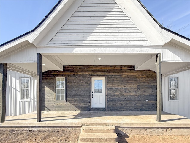 view of doorway to property