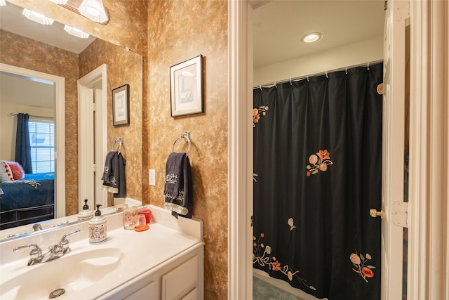 bathroom with vanity