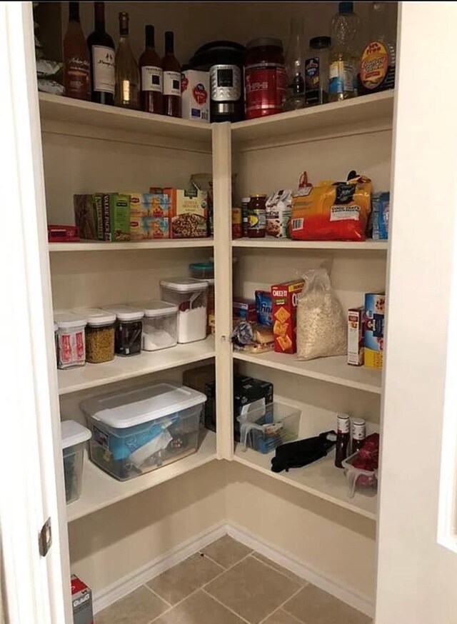 view of pantry