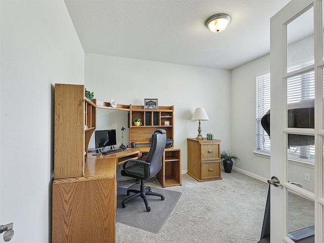 view of carpeted office