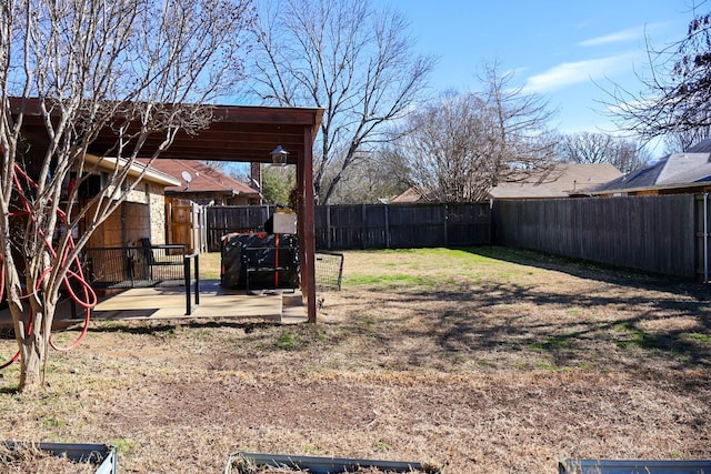 view of yard with a patio