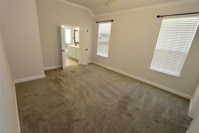 unfurnished living room featuring light tile patterned flooring, a fireplace, visible vents, baseboards, and ornamental molding