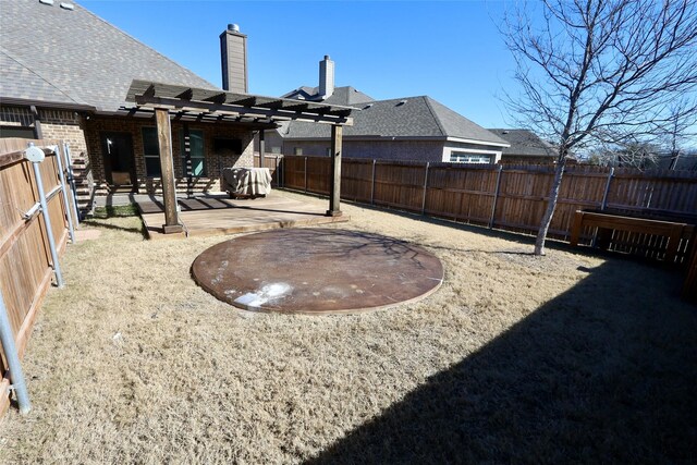 wooden deck with fence and a pergola