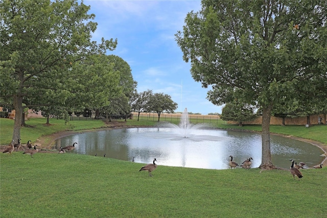 view of water feature