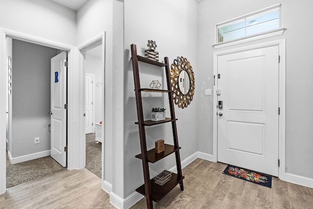 entryway featuring light hardwood / wood-style floors