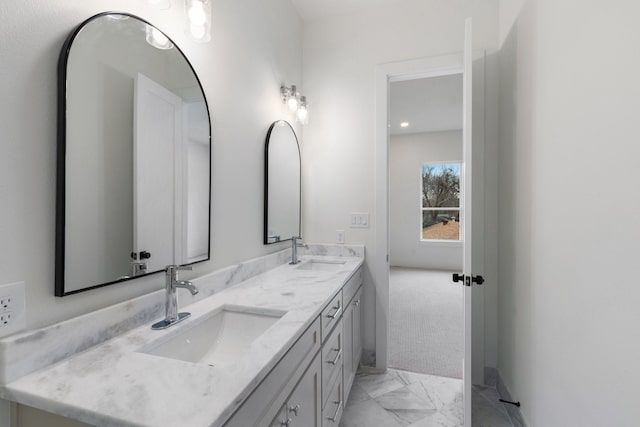 bathroom with vanity