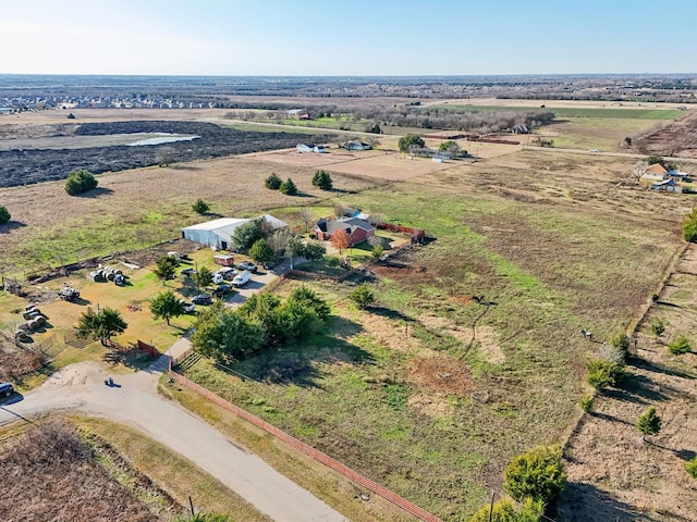 bird's eye view featuring a rural view