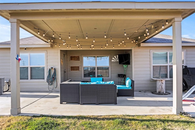 view of patio / terrace featuring outdoor lounge area