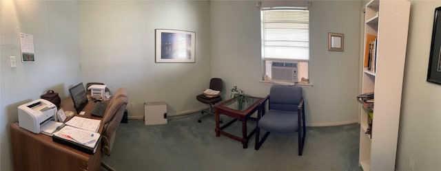 office featuring carpet and cooling unit