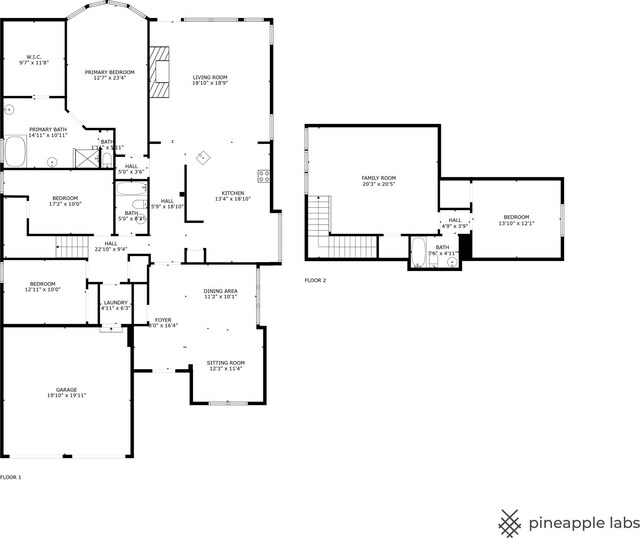 interior space with lofted ceiling, carpet flooring, and ceiling fan