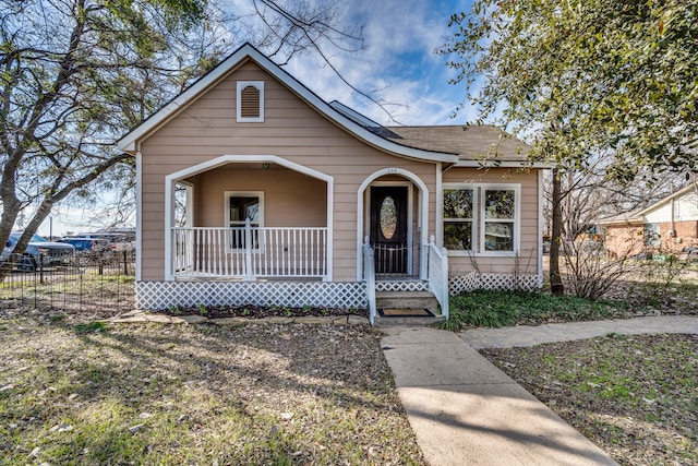 bungalow-style home featuring a porch