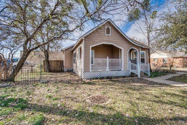 bungalow-style home featuring a porch