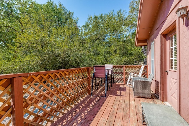 view of wooden deck