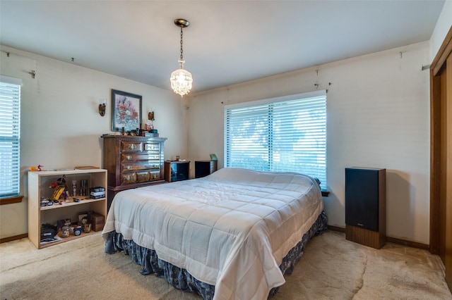 bedroom with carpet flooring